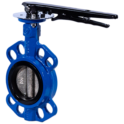 Затвор дисковый Ridval тип RVB 01 DN150 PN16,корпус чугун, диск чугун, EPDM СИНИЙ