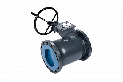065N0371GR RJIP Premium Кран шаровой FF DN350 PN25 WG (фланцевый, с редуктором, С/П), Ридан